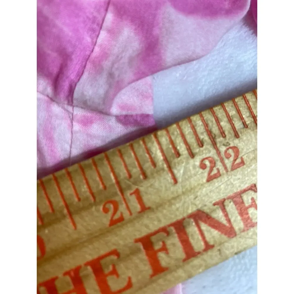 Michael Kors XL Cropped Shirt Top Women‎ Tie Dye Floral Print Pink Barbie
